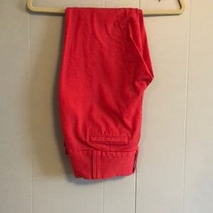 Coral ankle length dress pants